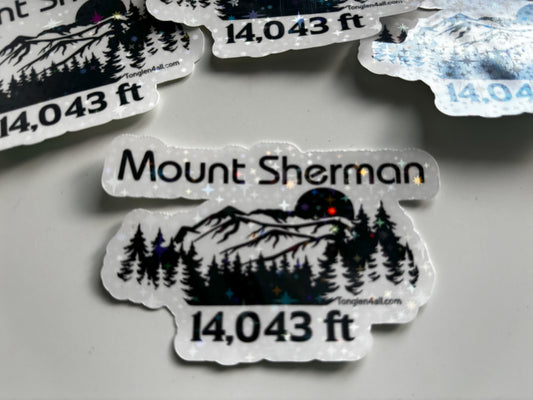 Summit stickers: Mount Sherman (2 stickers ea)